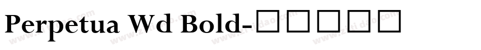 Perpetua Wd Bold字体转换